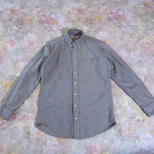 American Apparel light blue grey oxford button-up shirt S